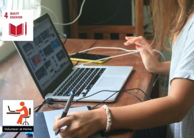 Volunteer at home : Graphic Design for an Empowering Youth Nonprofit Organization